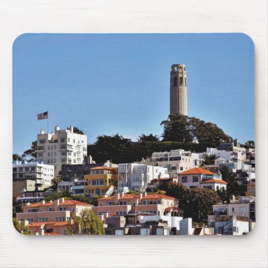Coit Turm auf Fernschreiber-Hügel in San Francisco Mousepad (Vorne)