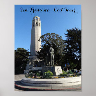 Coit Turm u. Plakat Columbus-Statue-#3-2