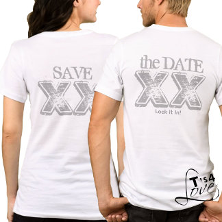 Coiuples Save the Date Passende Tri-Blend Shirt