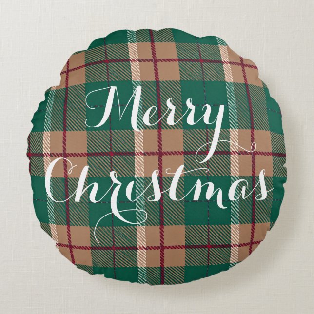 Cojín Clásico a Cuadros  Rundes Kissen (Vorderseite)