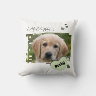 Cojín Customizable Pet Photo  "My Faithful Friend" Kissen