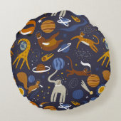 Cojín de la colección Animals Outer Space Rundes Kissen (Rückseite)