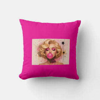 Cojín Decorativo Pop Art Glam – Mujer Rubia Kissen