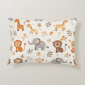 Cojín infantil con leones, jirafas y elefantes dekokissen (Rückseite)