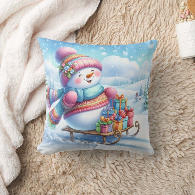 Cojín Jugando en la Nieve Kissen (Decke)