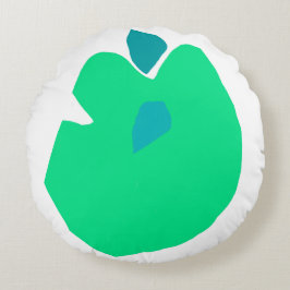 Cojín Redondo Mint Blütenblatt Rundkissen Rundes Kissen