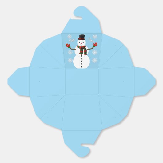 Cojines, Cojín de 16" x 16" snowman Geschenkschachtel (Ungeklappt)