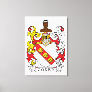 Coker Familienwappen Leinwanddruck