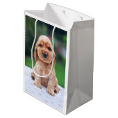 Coker Spaniel Puppy Mittlere Geschenktüte (Rückseite Schrägansicht)
