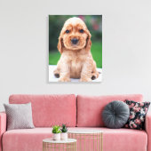 Coker Spaniel Welpe Leinwanddruck (Insitu (Wohnzimmer))