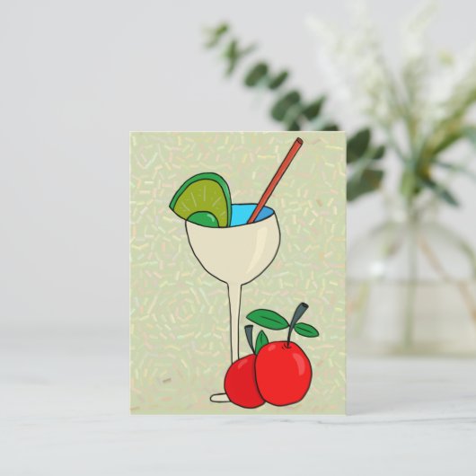 Coktail Postkarte (Stehend Vorderseite)