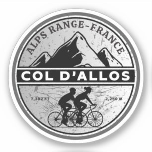 Col d'Allos, französische Alpen-Radrundfahrt Aufkleber
