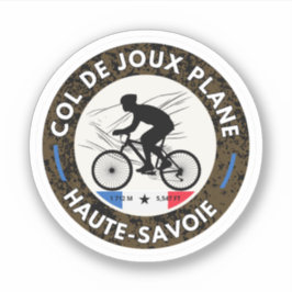 Col de Joux Flugzeug Französisch Alpes Fahrradtour Aufkleber