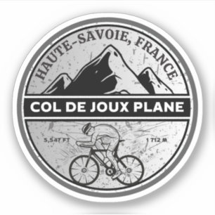 Col de Joux Plane französische Alpen Fahrradtour Aufkleber