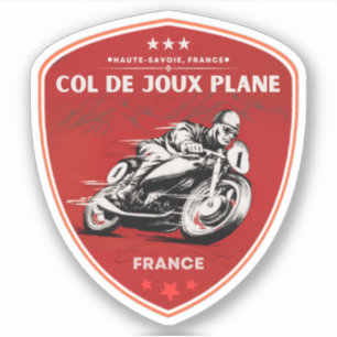 Col de Joux Plane französische Alpen Motorrad-Tour Aufkleber