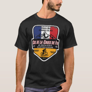 Col de la Bonette France Cycle and Motorrad Stic T-Shirt
