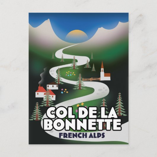 Col de la Bonette, france Postkarte (Vorderseite)