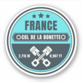 Col de la Bonette - Franz. Aufkleber (Vorderseite)