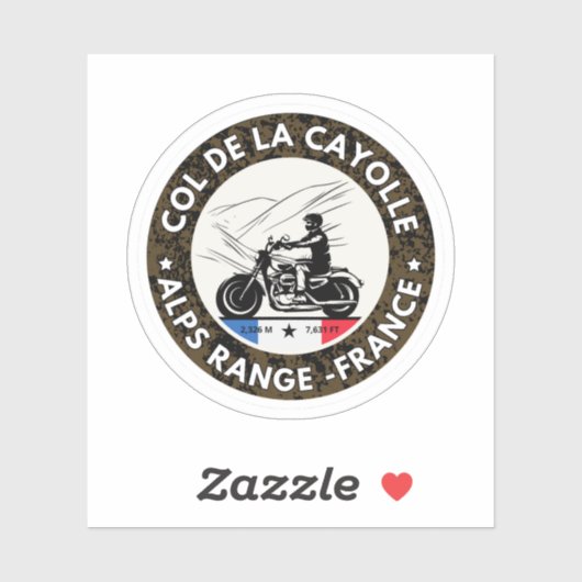 Col de la Cayolle - Franz. Aufkleber (Blatt)