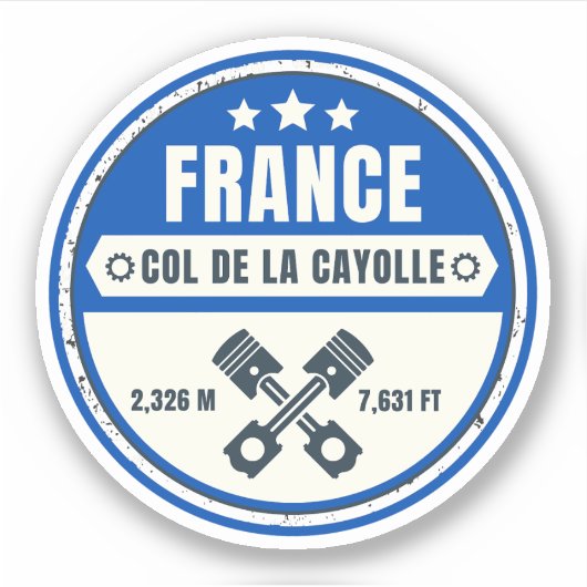 Col de la Cayolle - Franz. Aufkleber (Vorderseite)