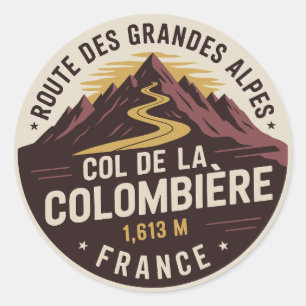 Col de la Colombière Frankreich Alpen Runder Aufkleber