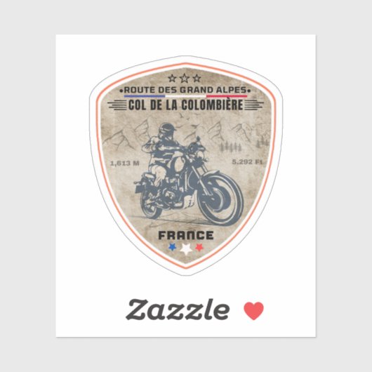 Col de la colombiere, franz. Alpen Aufkleber (Blatt)