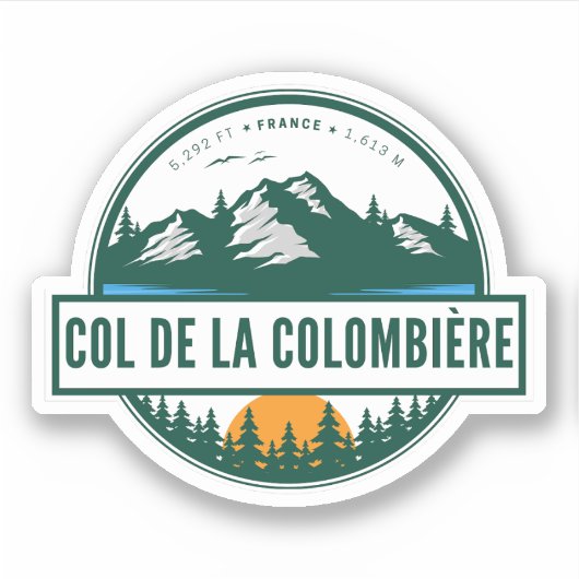 col de la colombiere,franz. alpines aufkleber (Vorderseite)
