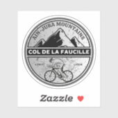 Col de la Faucille - Franz. Fahrradtour Alpes Aufkleber (Blatt)