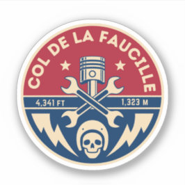 Col de la Faucille - Franz. Fahrradtour Alpes Aufkleber