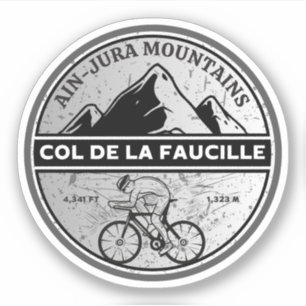 Col de la Faucille französische Alpen Fahrradtour Aufkleber