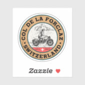 Col de la Forclaz - Motorradgeschenke der Schweize Aufkleber (Blatt)