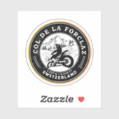Col de la Forclaz - Motorradtour auf den Alpen Aufkleber (Blatt)