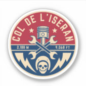 Col de l'Iseran - Franzose Aufkleber (Vorderseite)