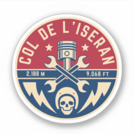 Col de l'Iseran - Franzose Aufkleber