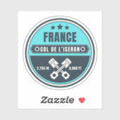 Col de l'Iseran - Franzose Aufkleber (Blatt)