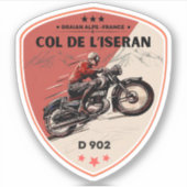 Col de l'Iseran - Franzose Aufkleber (Vorderseite)