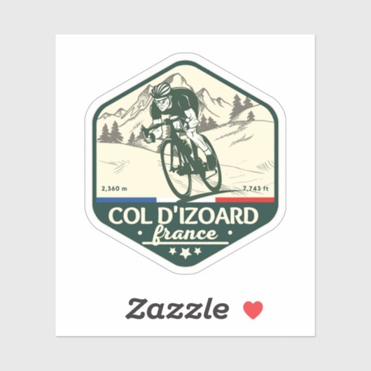 Col d'Izoard D 902 Massif du Queyras Aufkleber (Blatt)