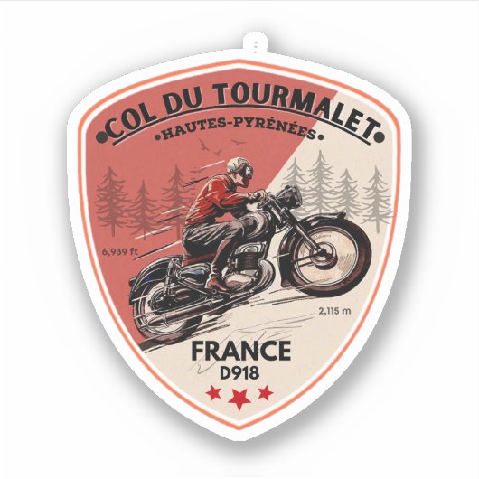 Col d'Izoard D 902 Massif du Queyras Aufkleber (Vorderseite)