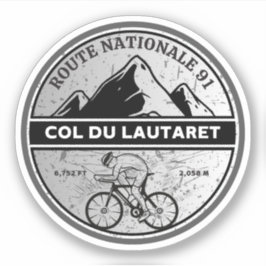 Col du Lautaret - Franz. Fahrradtour Alpes Aufkleber