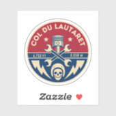 Col du Lautaret - Franz. Fahrradtour Alpes Aufkleber (Blatt)