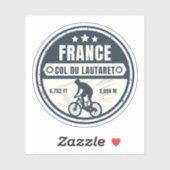 Col du Lautaret - Franz. Fahrradtour Alpes Aufkleber (Blatt)