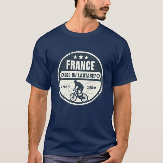 Col du Lautaret - Franz. Fahrradtour Alpes T-Shirt (Vorderseite)
