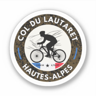Col du Lautaret französische Alpen Fahrradtour Aufkleber