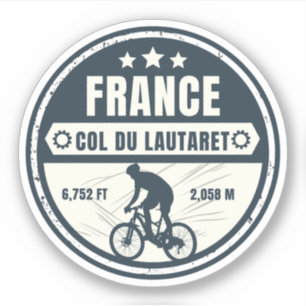 Col du Lautaret französische Alpen-Radrundfahrt Aufkleber