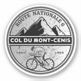 Col du Mont Cenis, französisches Massiv Alpenfahrr Aufkleber