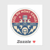 Col du Mont Cenis, französisches Massiv Alpenfahrr Aufkleber (Blatt)