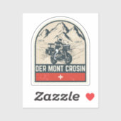 Col du Mont Crosin - Schweizer Alpen - Motorradtou Aufkleber (Blatt)