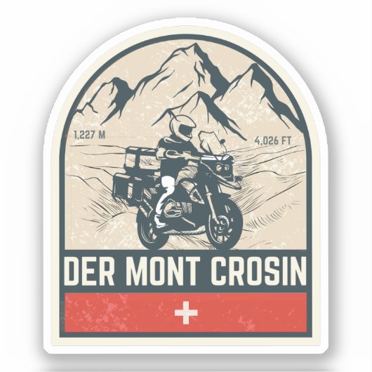 Col du Mont Crosin - Schweizer Alpen - Motorradtou Aufkleber (Vorderseite)