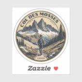 Col du Mosses canton de Vaud schweizer Bergstraße Aufkleber (Blatt)