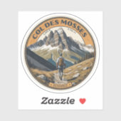 Col du Mosses canton de Vaud schweizer Bergstraße Aufkleber (Blatt)